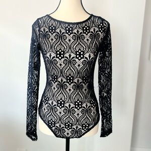 Lace Navy Gilbert Bodysuit